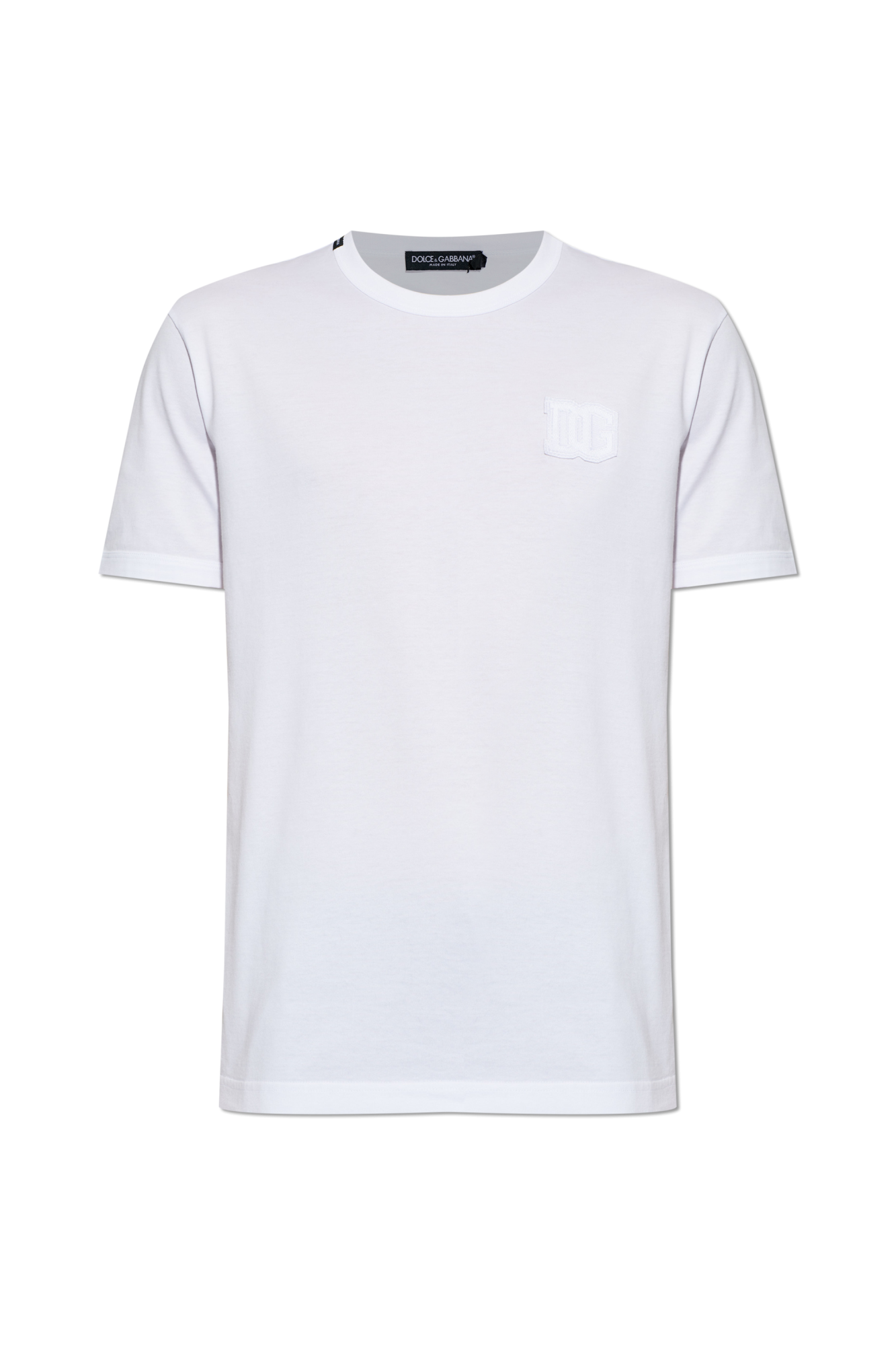 White T-shirt with embroidered logo Dolce & Gabbana - Vitkac Italy